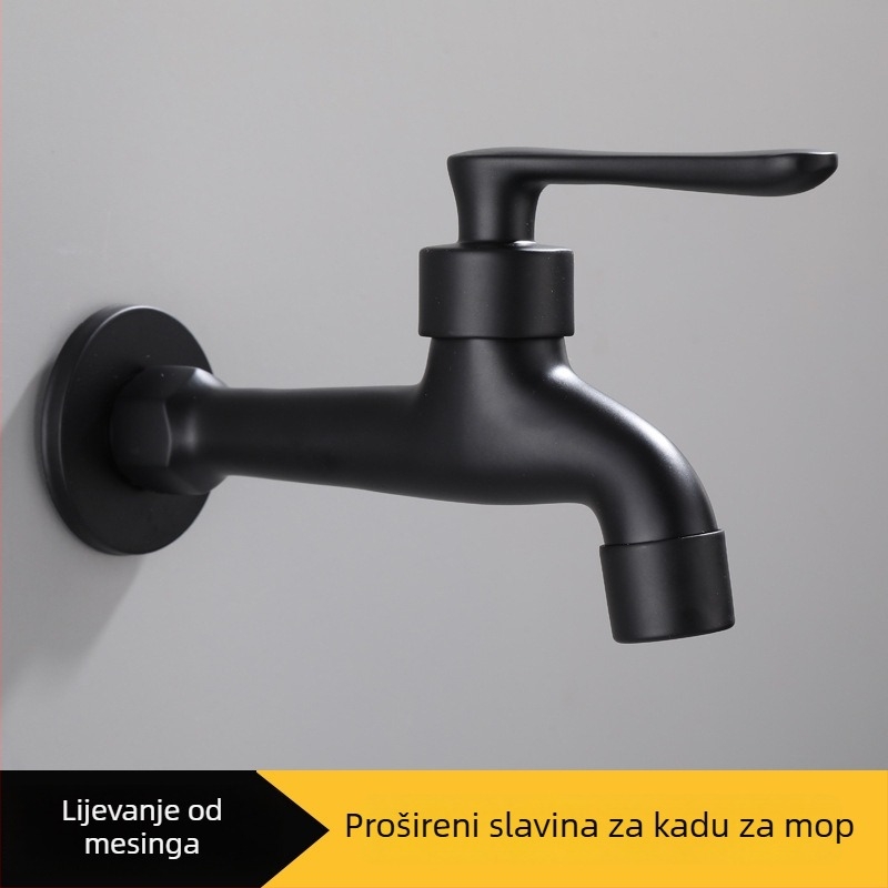 Zidna slavina za umivaonik, hladna voda, 4 točke ulaza/izlaza, bakrena jezgra ventila