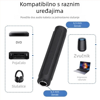 Art makers dvostrani 6.5 mm ženski adapter za glazbene instrumente
