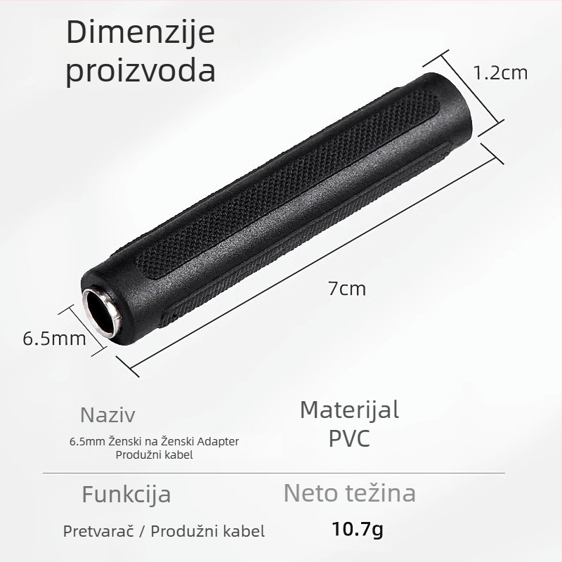 Art makers dvostrani 6.5 mm ženski adapter za glazbene instrumente