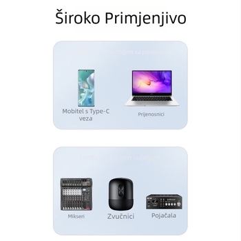 EDELINK TYPEC65001 Type-C audio kabel za digitalne zvučne uređaje, C136 čip, niklano bakreno jezgro, bakar bez oksidacije, ROHS certifikat