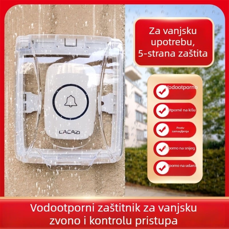 SMATRUL Vodootporan poklopac za bežični zvonac na vratima, s više tipki odašiljača
