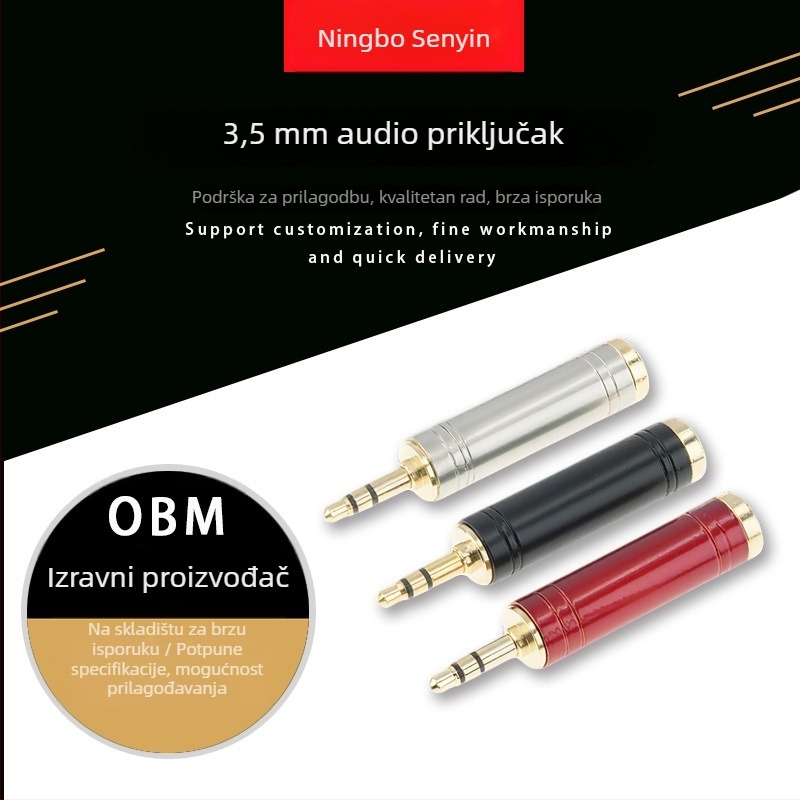 Sen Yin 3,5mm–6,5mm audio adapter, RoHS certificiran, radna temperatura -16 do 60°C, audio/video priključak