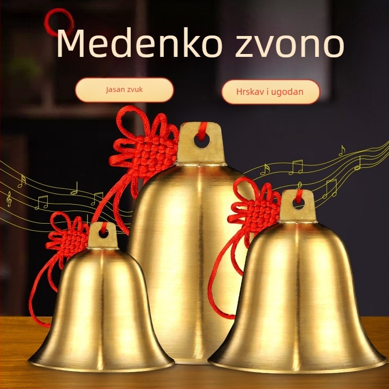 Bakreni zvončić za namještaj – moderni minimalistički stil, dar za vjenčanje, useljenje i poslovne darove
