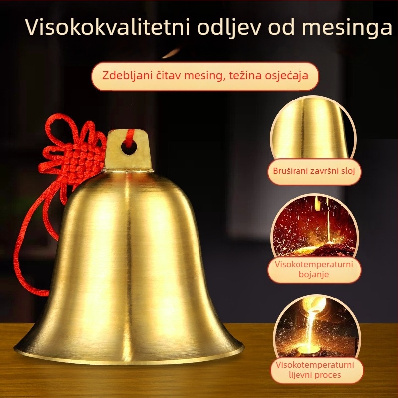 Bakreni zvončić za namještaj – moderni minimalistički stil, dar za vjenčanje, useljenje i poslovne darove