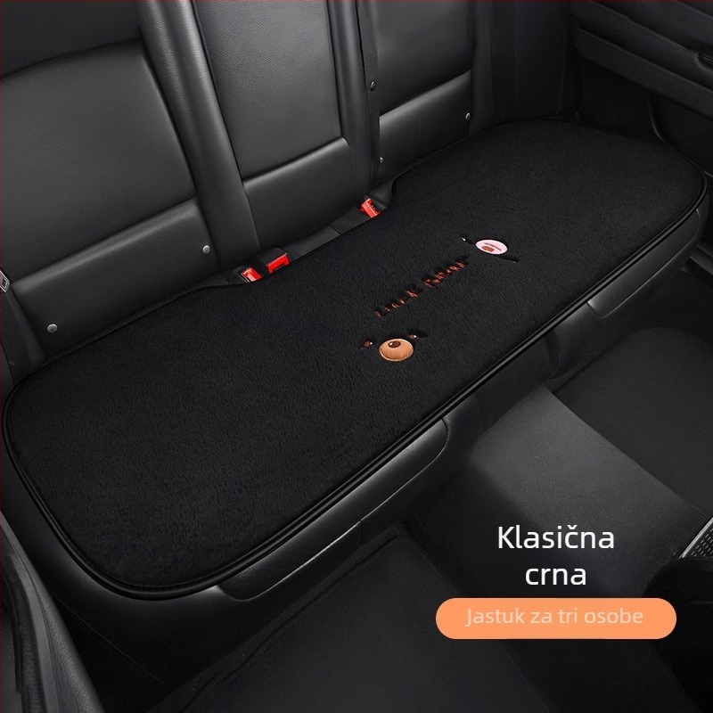 Jastuk za sjedalo automobila – plohi dizajn medvjedića, pliš površina, punilo od spužve, Saintalon, zimska dekoracija