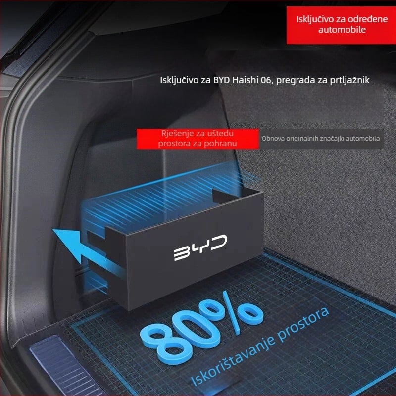 Kutija za skladištenje u prtljažniku s pregradom – sklopivi platneni organizator, mogućnost tiskanja logotipa, univerzalna kompatibilnost