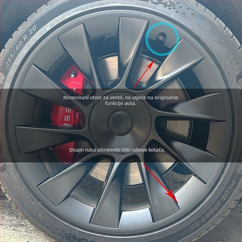 Zaštitni prsten poklopca središnjeg otvora za Tesla cyclone - LR plastika, kompatibilno s Tesla, porijeklo Kina, bez prilagodbi