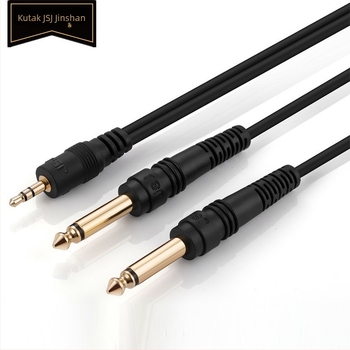 JSJ audio kabel: 3,5 mm na dualni 6,35 mm, lijevi i desni kanal, RoHS certifikat, PVC omotač