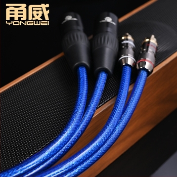 Yongwei XLR na Lotus audio kabel, dvostruki RCA na dvostruki XLR, 2-2 AV četverokonektor kabel, PVC oklop RoHS
