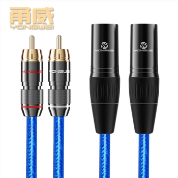 Yongwei XLR na Lotus audio kabel, dvostruki RCA na dvostruki XLR, 2-2 AV četverokonektor kabel, PVC oklop RoHS