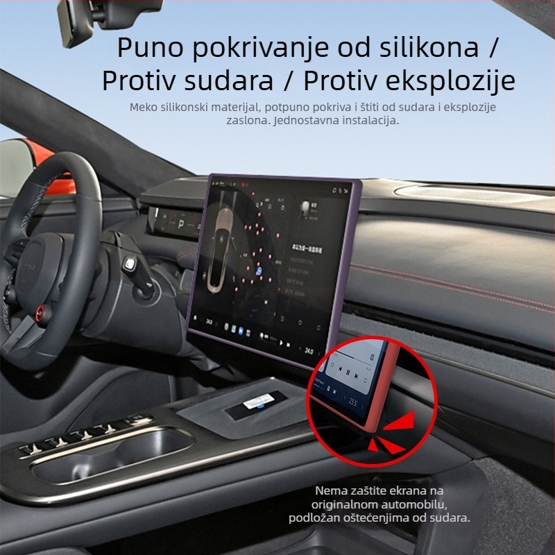 Silikonska zaštitna maska za Xiaomi SU7 središnji zaslon upravljanja i unutarnji dekor; podrijetlo: Guangdong; bez prilagodbe; bez loga