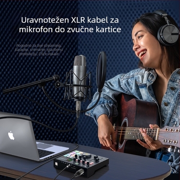 Izbalansirani audio kabel QAD24BK – jezgro od čistog bakra, bakreni vodič, pozlaćen, 1 kg