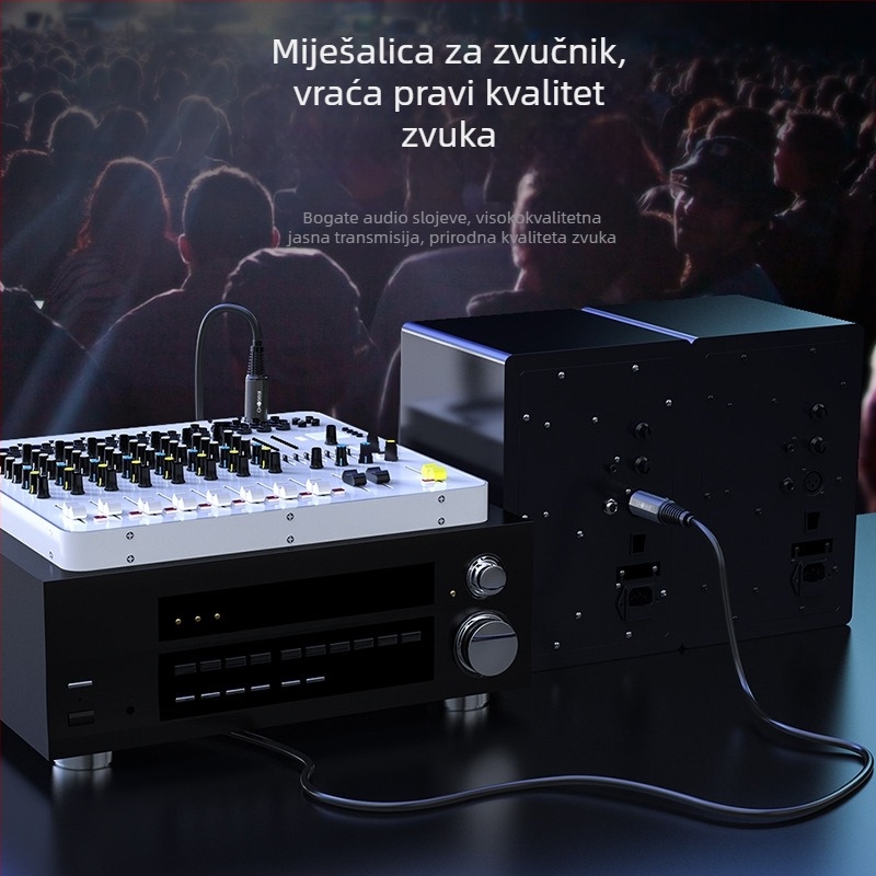 Izbalansirani audio kabel QAD24BK – jezgro od čistog bakra, bakreni vodič, pozlaćen, 1 kg