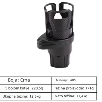 Držač šalice za auto – ABS materijal, moderan stil, Funkcija: Podrška
