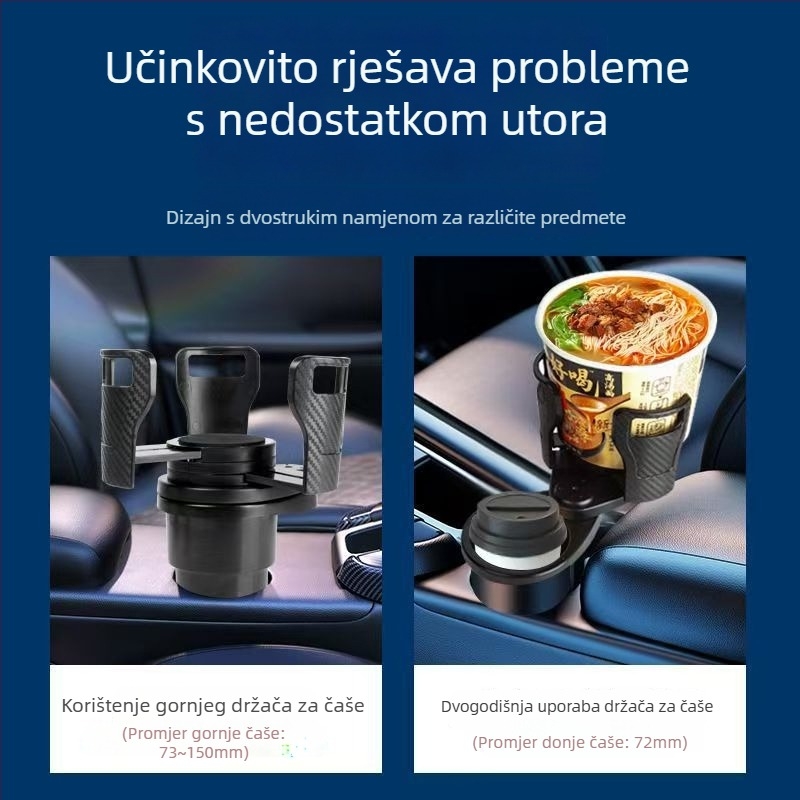 Držač šalice za auto – ABS materijal, moderan stil, Funkcija: Podrška