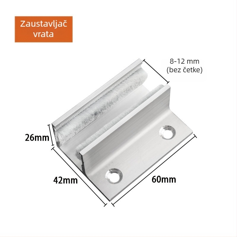 Pozicioner za klizna vrata tuš kabine – stopper za staklena vrata, aluminijska legura, Payon, moderni minimalistički stil