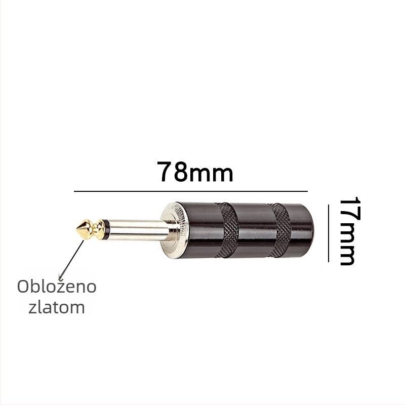 Golden Three Lakes mono audio priključak, zlatno obloženi, CE certifikat, -30 do 80°C, audio/video priključak