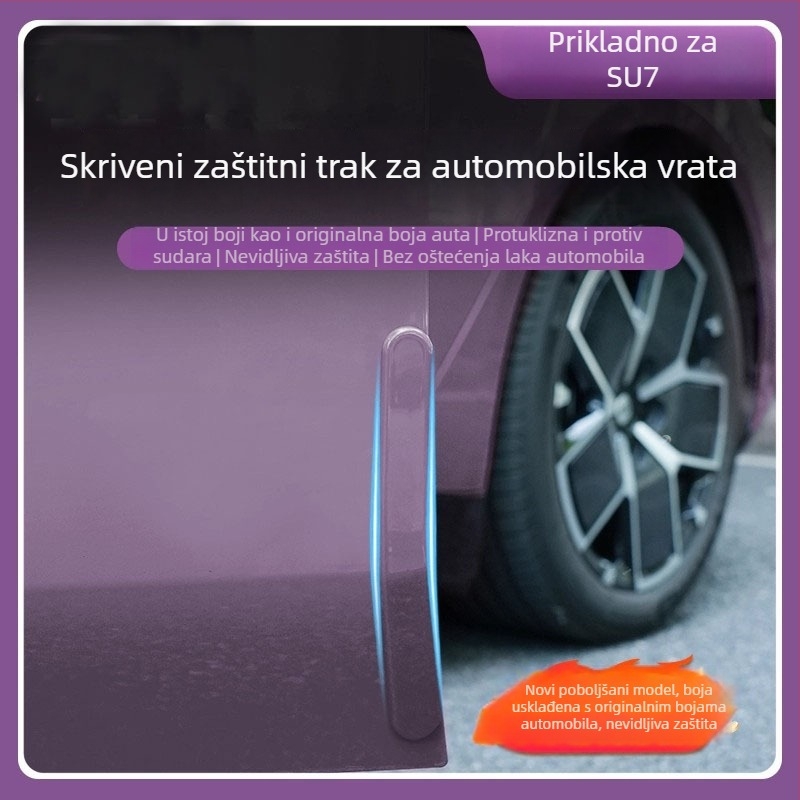Antikolizijska traka za vrata za Su7, plastična zaštitna traka za rubove i karoseriju, kompatibilno sa Su7