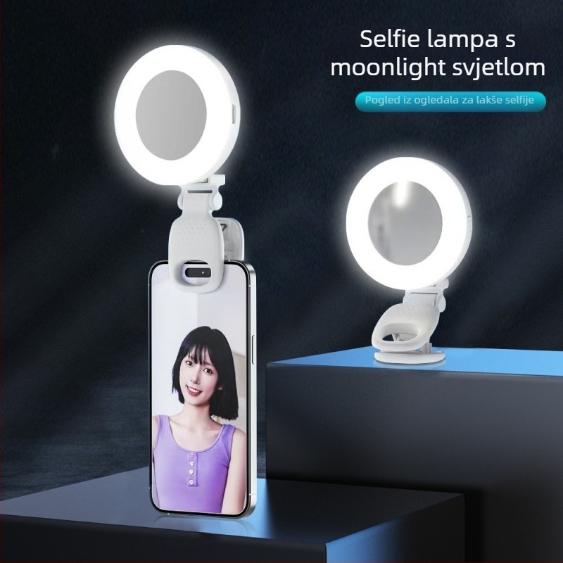 SUKEER mini svjetlo za telefon – ručna svjetiljka za livestream i selfie, tri boje temperature, ispod 10W, 3.7V, model D6
