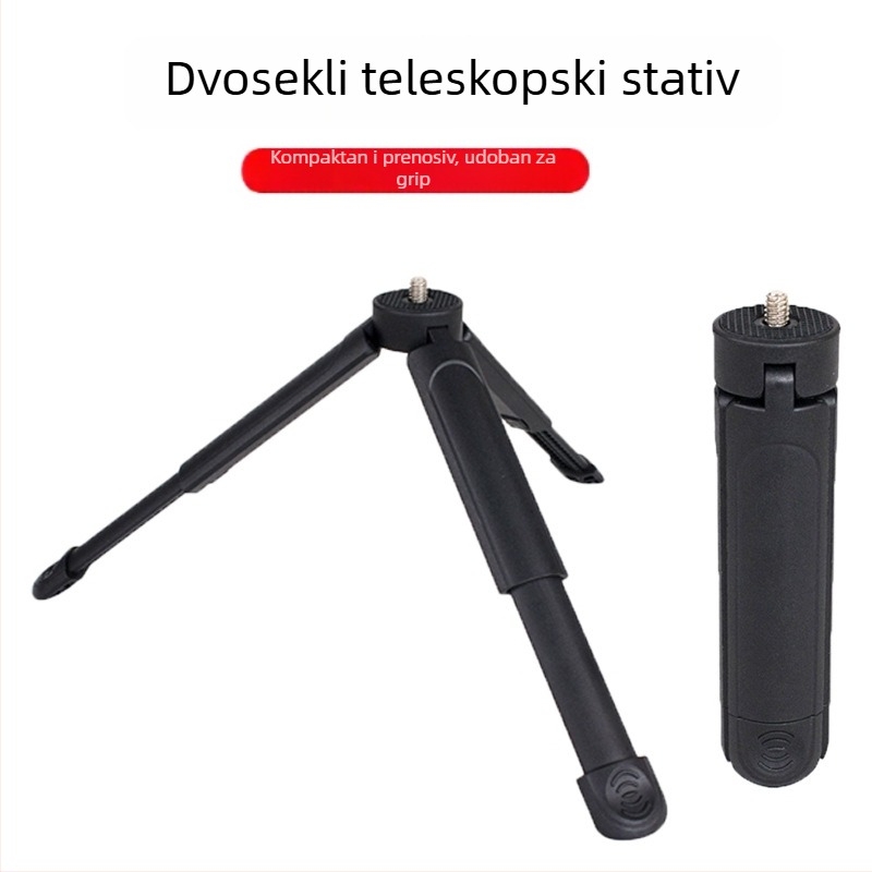 Stativ za mobitel i bezzrcalni fotoaparat | Dvostruki teleskop, ABS materijal, nosivost do 2 kg, prenosiv