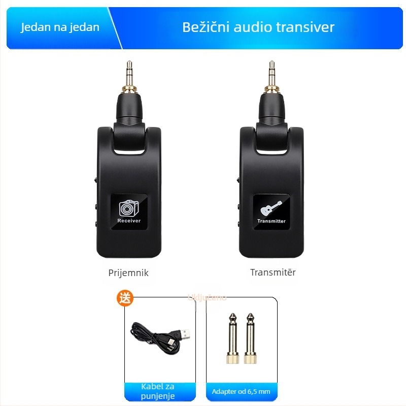 Bežični audio transceiver za glazbene instrumente – Meieark E207, ugrađena baterija 300-500 mAh, trajanje 8-12 sati, SNR ≥ 85 dB, Bluetooth 1.2
