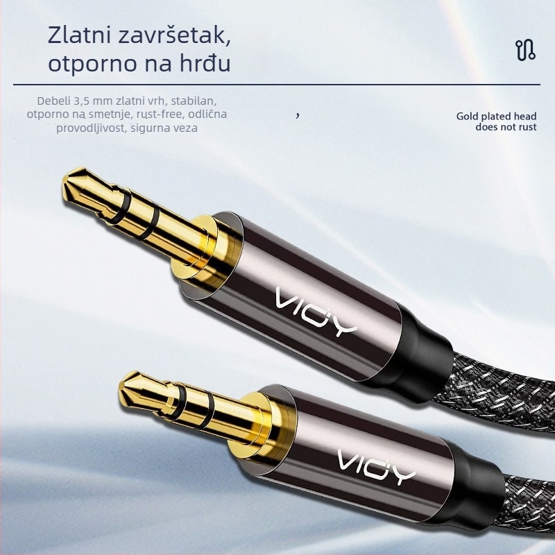 3,5 mm muški–muški audio kabel, za audio i video uređaje, 1/8 inča, ROHS certifikat, branda YHT