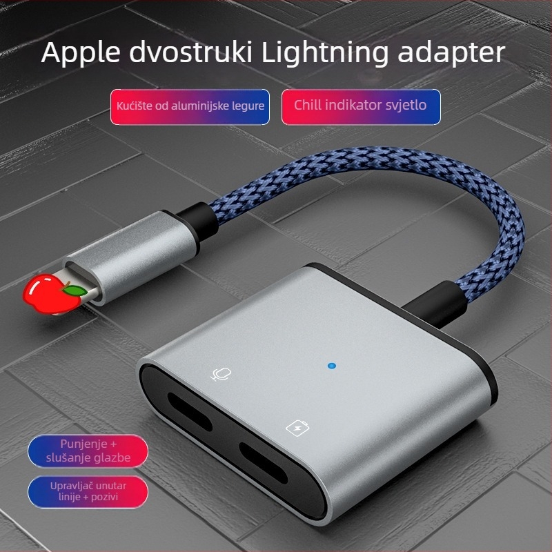 Apple adapter – četiri u jednom mobilni konverter za punjenje, pozive i streaming, licencirana privatna marka