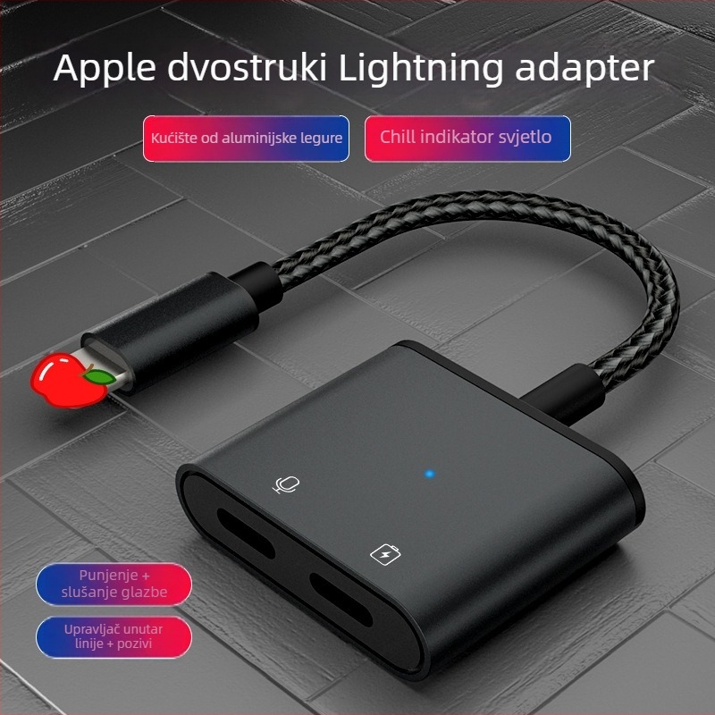 Apple adapter – četiri u jednom mobilni konverter za punjenje, pozive i streaming, licencirana privatna marka