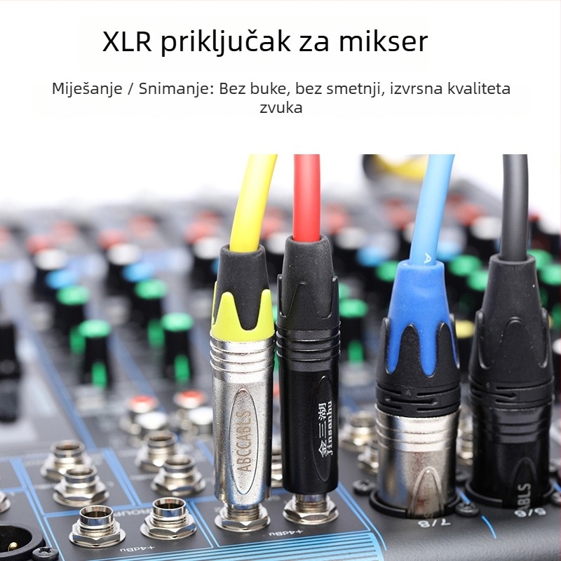 Višekanalni audio kabel s višejezgrenim XLR konektorom, 4-kanalni kabel za signale zvuka i rasvjete na pozornici; Golden Three Lakes marka, PVC ovojak, rosh certifikat, pogodan za audio i video