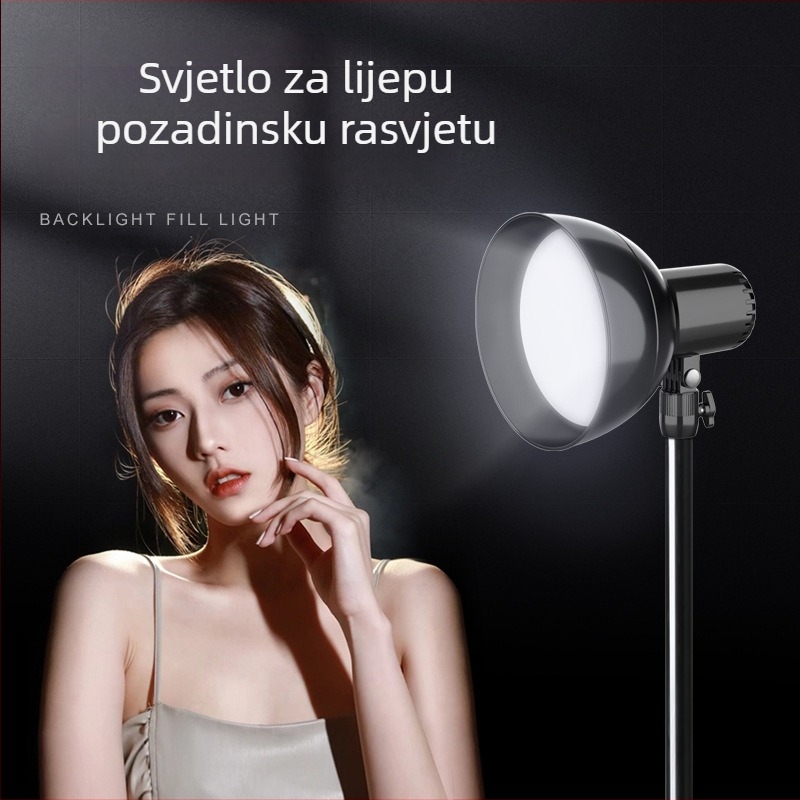 LED svjetlo za fotografiju kose – dopunsko osvjetljenje, 40W, tri boje temperature, daljinsko upravljanje, podesiva jačina svjetla, 220V