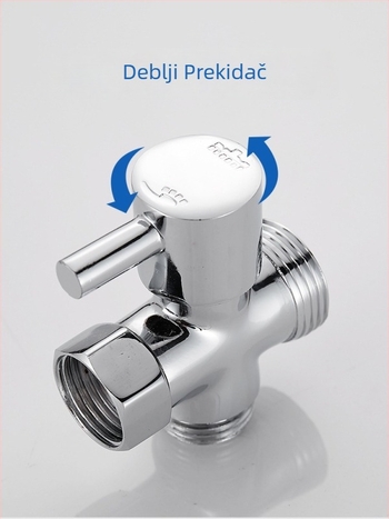 FSQ vodeni razdjelnik s 1 ulazom, 2 izlaza, 3-putna kutna ventila, navoji 4/6, unutarnji i vanjski navoji, mesing spojnik za distribuciju vode