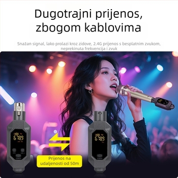 Bežični mikrofon s kabelskim prijemnikom Mkdk Ul41, omnidirekcionalni, za mixer i zvučnu karticu