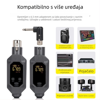 Bežični mikrofon s kabelskim prijemnikom Mkdk Ul41, omnidirekcionalni, za mixer i zvučnu karticu