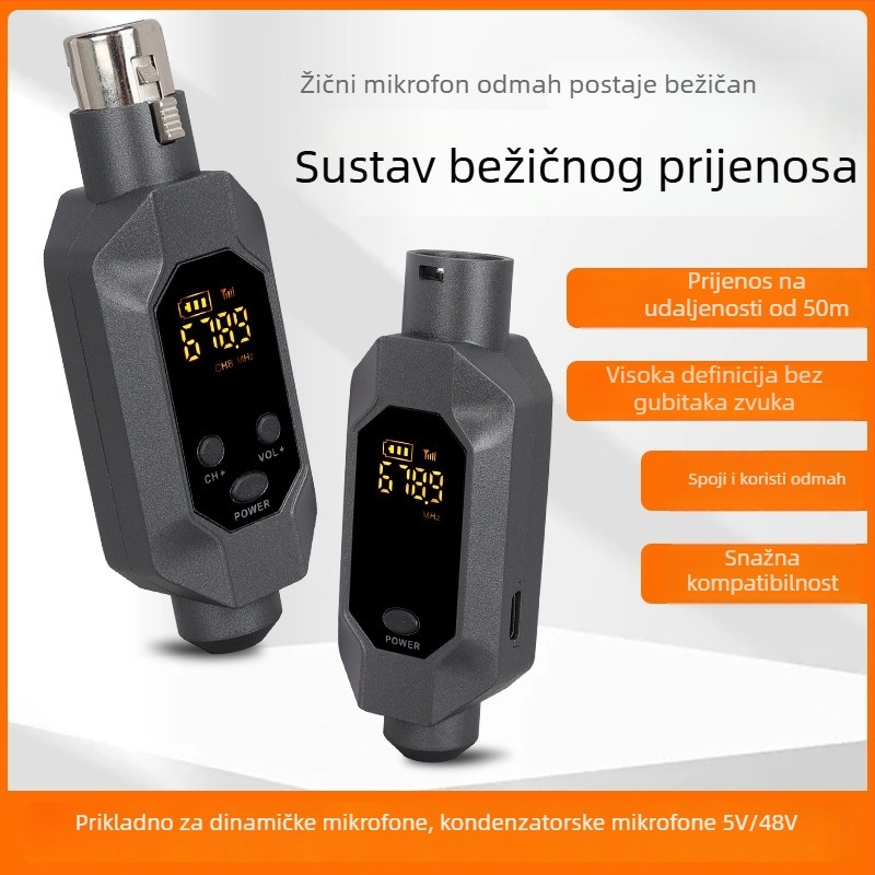 Bežični mikrofon s kabelskim prijemnikom Mkdk Ul41, omnidirekcionalni, za mixer i zvučnu karticu