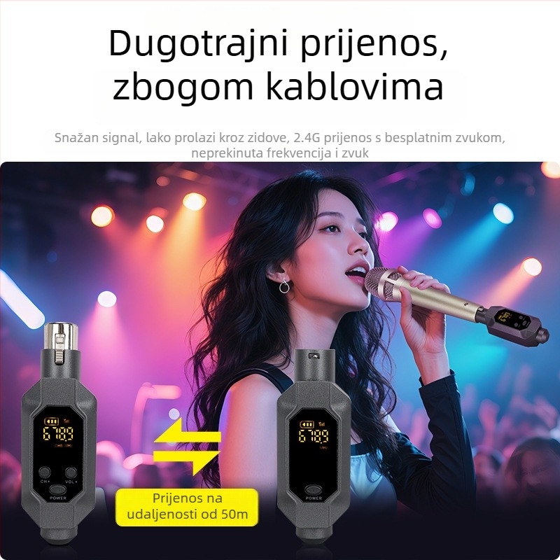 Bežični mikrofon s kabelskim prijemnikom Mkdk Ul41, omnidirekcionalni, za mixer i zvučnu karticu