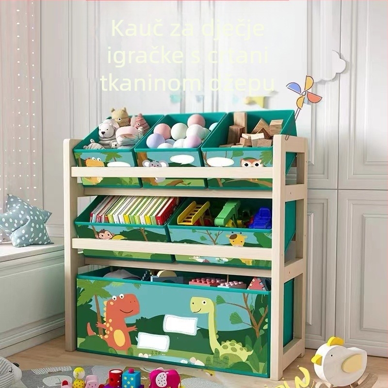 Drveni stalak za igračke za djecu – crtani stil, Bear Beth, ispis logotipa moguć, prilagodba