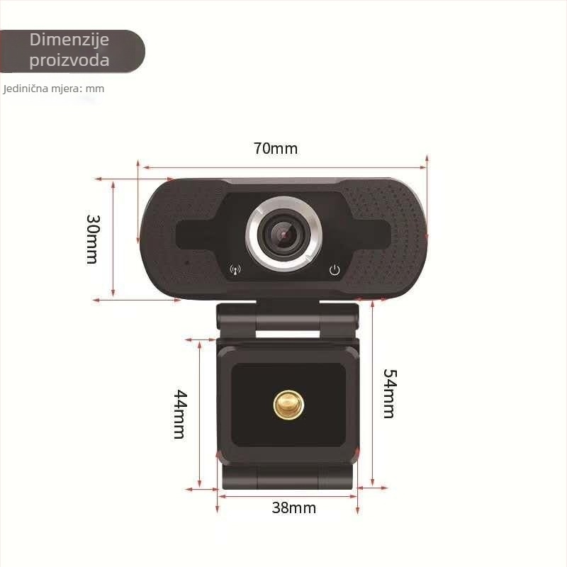USB kamera 1080p, 2 MP senzor, ugrađeni mikrofon, USB 2.0, 30 FPS