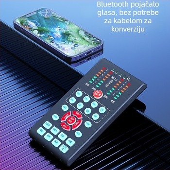 Bluetooth uređaj za promjenu glasa za mobilne telefone — real-time promjena glasa muškarac/žena, zvučna kartica za live streaming, BK10, Bluetooth 5.0, ugrađena baterija 1200-2000 mAh, raspon frekvencija 100 Hz–20 kHz, trajanje 8–12 h