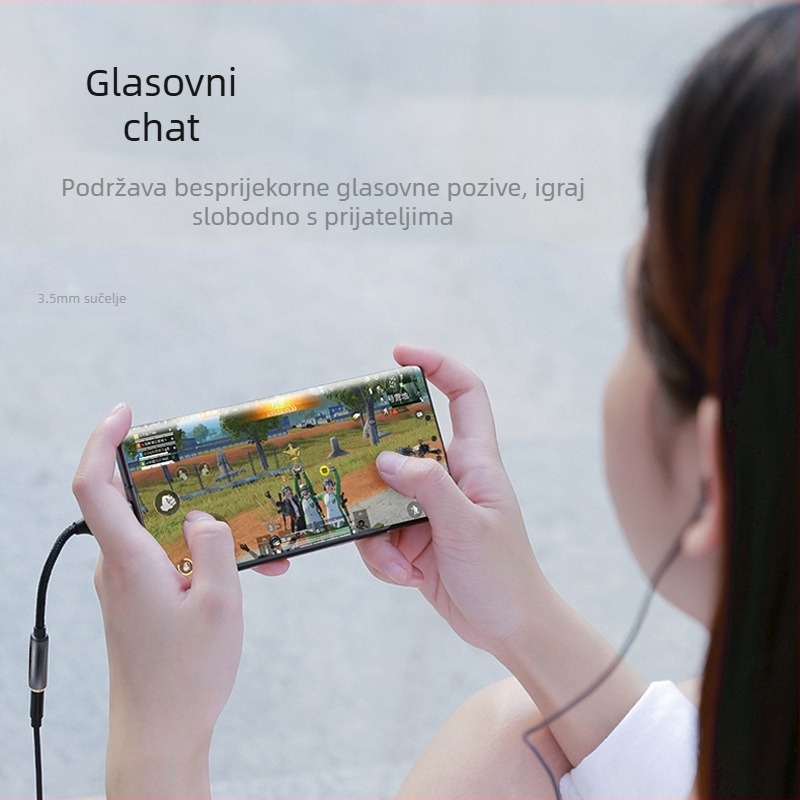 KYERE MH288B Type-C na 3,5 mm audio adapter za pozive i karaoke — Kompatibilan s Huawei, Samsung, Xiaomi, Google, Sony