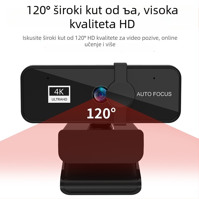 USB 4K webkamera za računalo s integriranim mikrofonom, bez upravljačkih programa, 30fps, USB 2.0