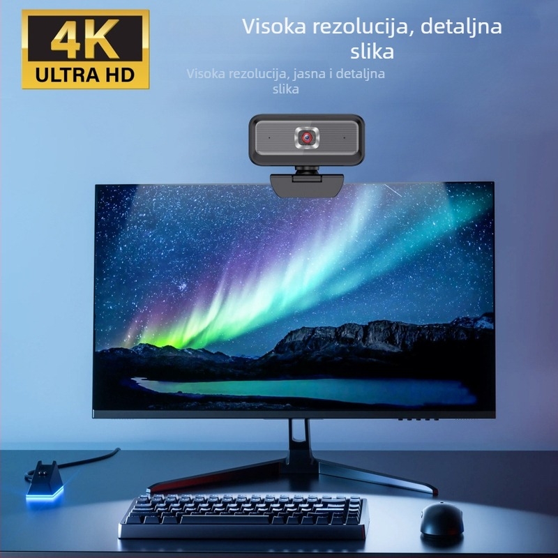 HD web kamera 4K 3840x2160 USB, automatsko usmjerenje fokusa, ugrađeni mikrofon, 30FPS