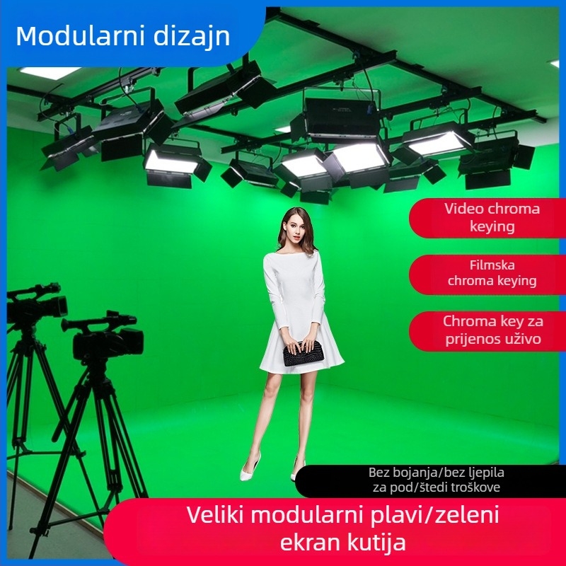 Modularna pozadina zida za virtualni studio od ABS inženjerskih plastika, idealno za fotografiranje proizvoda