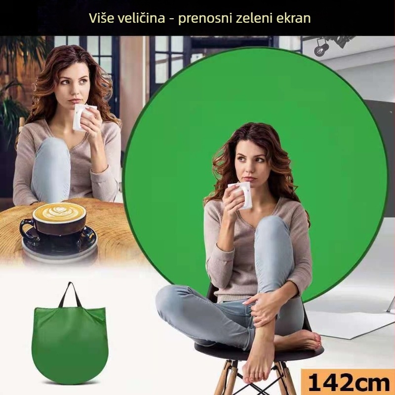 Zeleni zaslon pozadinski panel za fotografiju i livestream, viseći pozadinski panel, Marka Fun New