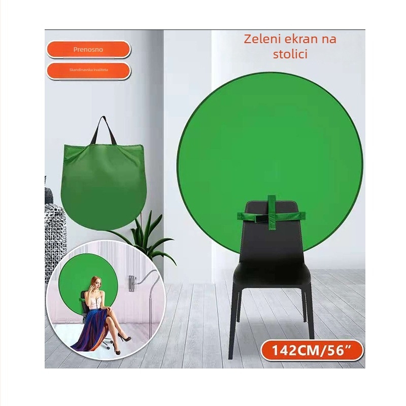 Zeleni zaslon pozadinski panel za fotografiju i livestream, viseći pozadinski panel, Marka Fun New