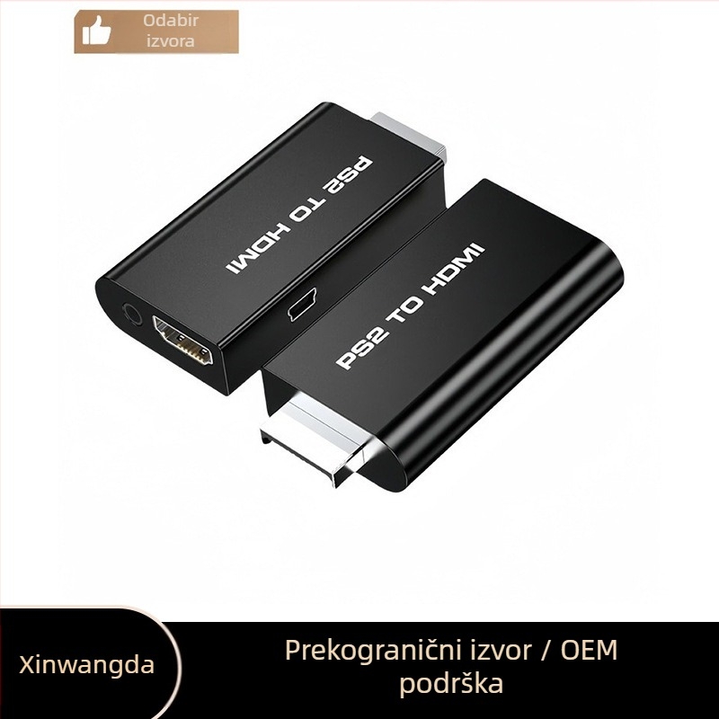PS2 na HDTV pretvarač, 480i, audio i video, kabel duljine 0,8 m, kompatibilan s PS2