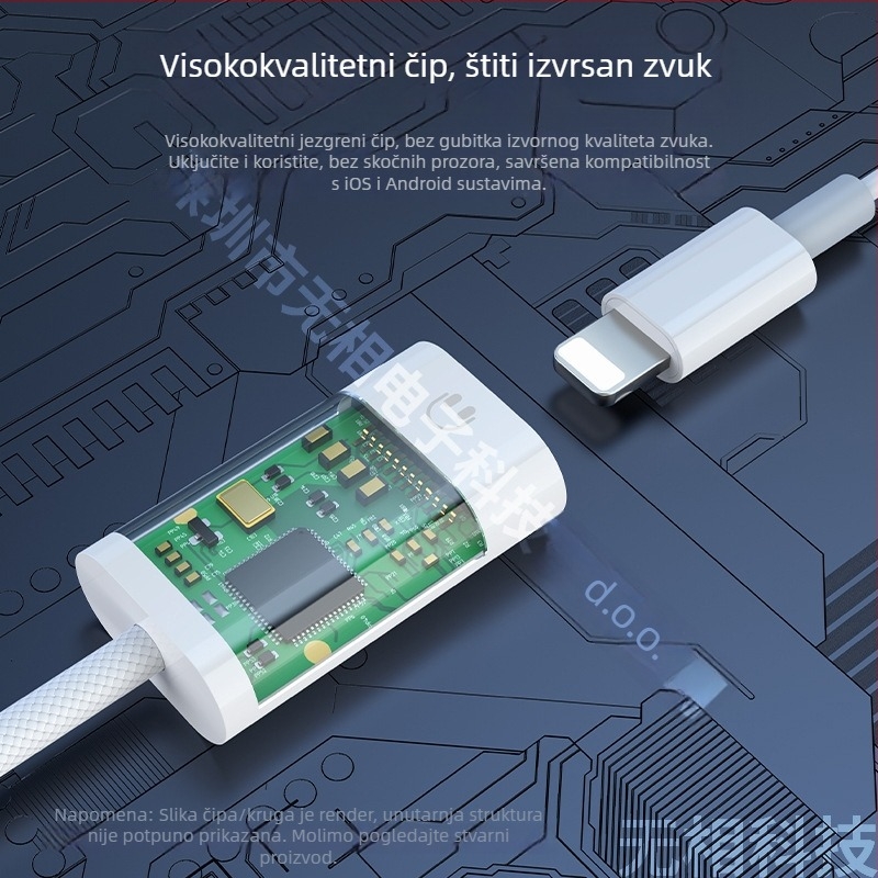 Type-C na Lightning adapter za Apple slušalice – univerzalna kompatibilnost