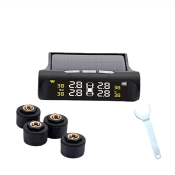 TPMS sustav za praćenje tlaka u gumama, solarno napajanje, bežično, univerzalna kompatibilnost, digitalni prikaz, raspon 0-6 bar