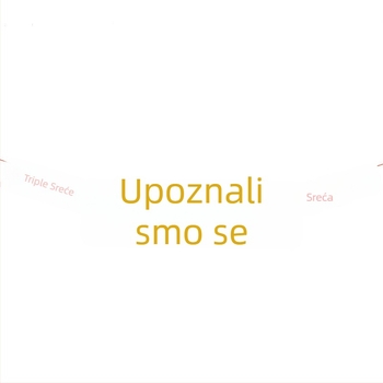 Windmill Boy rekvizit za uređenje prostora – traka-banner sa znakom Sreće za svadbu i novi dom