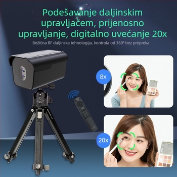 Web kamera za prijenos uživo, 4K Ultra HD, senzor 12 MP, dvostruka kamera, automatsko fokusiranje, ugrađeni mikrofon