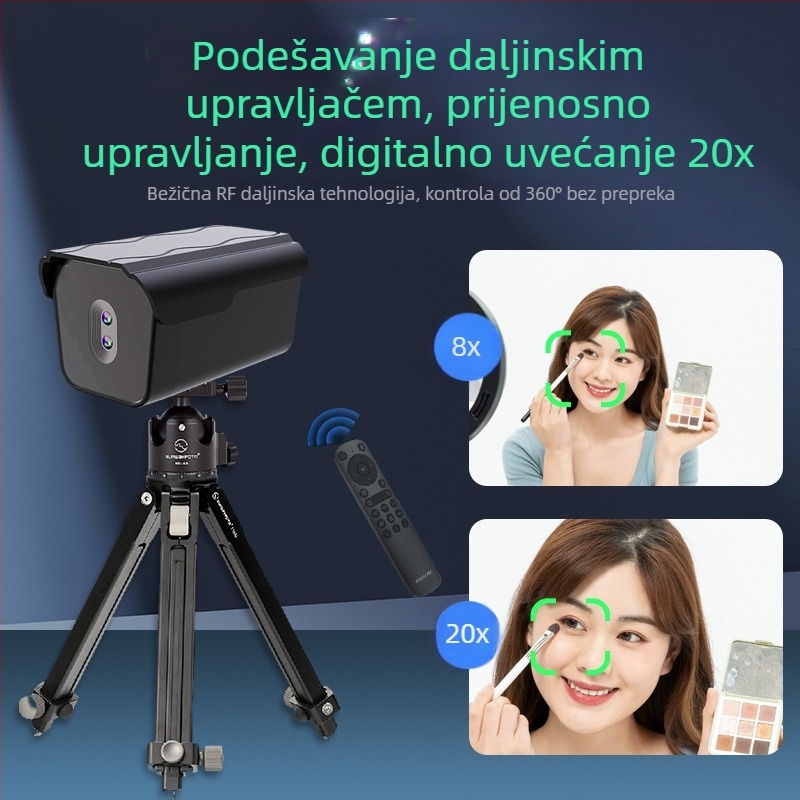 Web kamera za prijenos uživo, 4K Ultra HD, senzor 12 MP, dvostruka kamera, automatsko fokusiranje, ugrađeni mikrofon